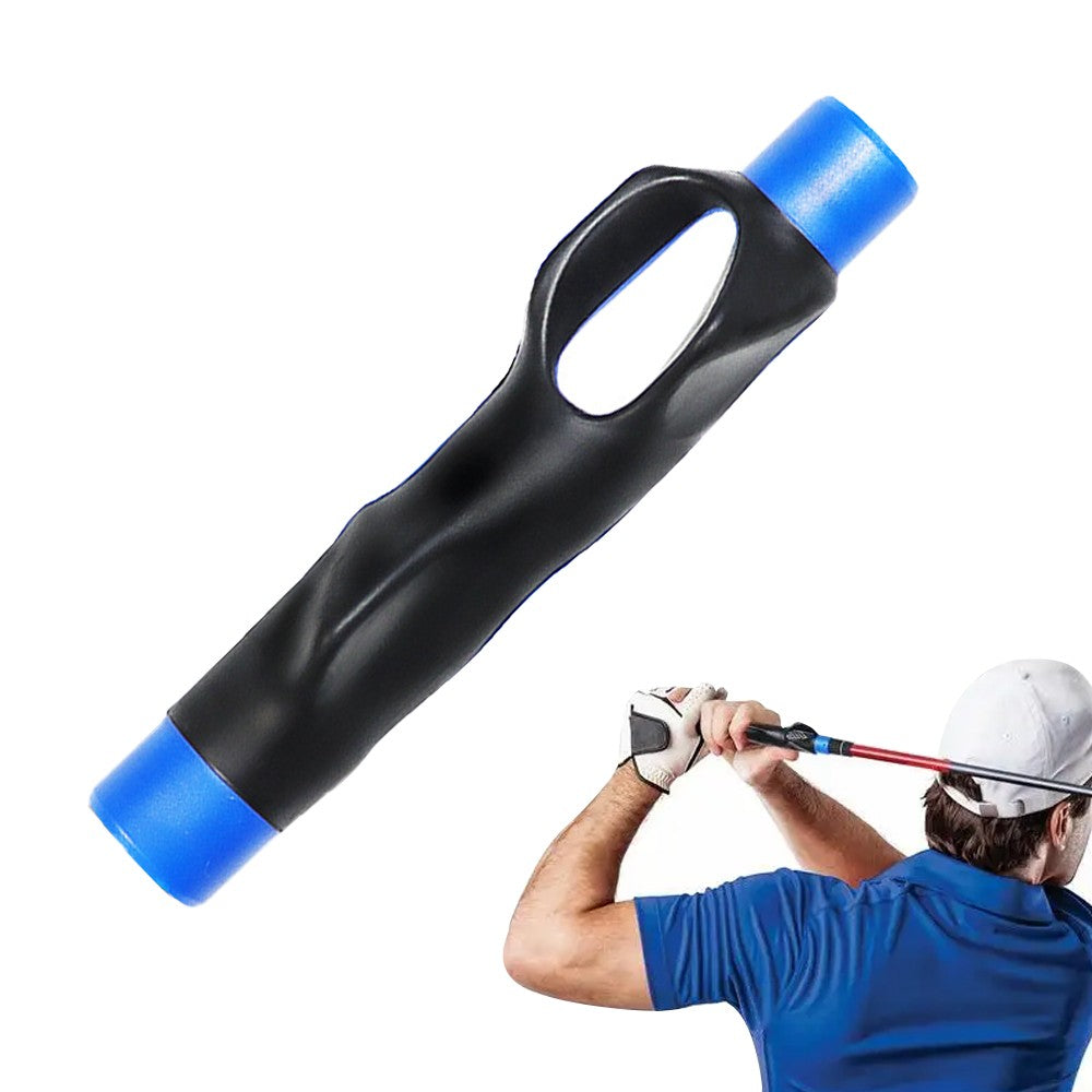 Golf Club Grip Trainer Attachment for Improved Hand Positioning - Blue