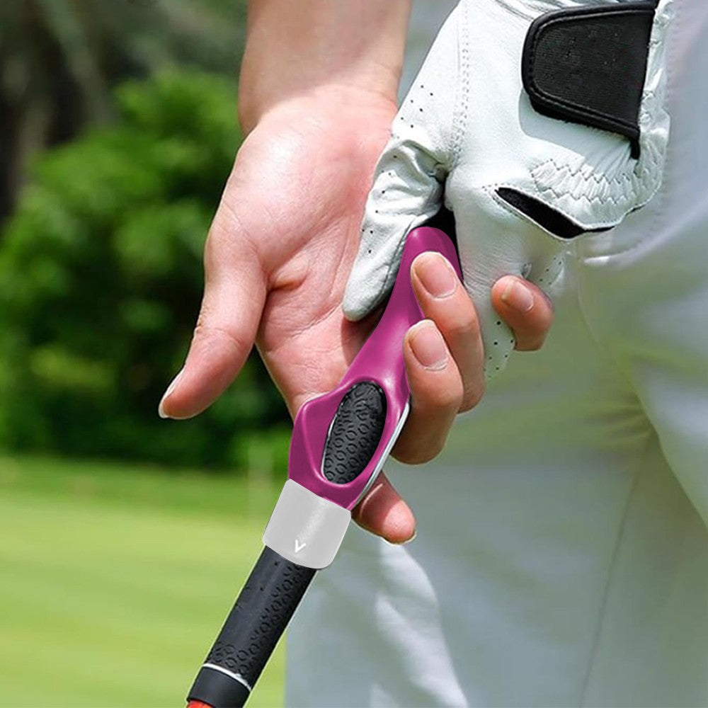 Golf Club Grip Trainer Attachment for Improved Hand Positioning - White
