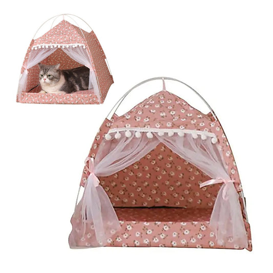 33x33x33cm Portable Cat Tent Cat House Foldable Cat Nest for Small Pets