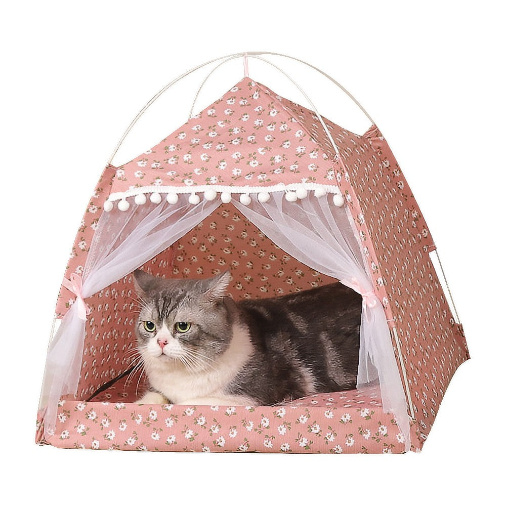 33x33x33cm Portable Cat Tent Cat House Foldable Cat Nest for Small Pets