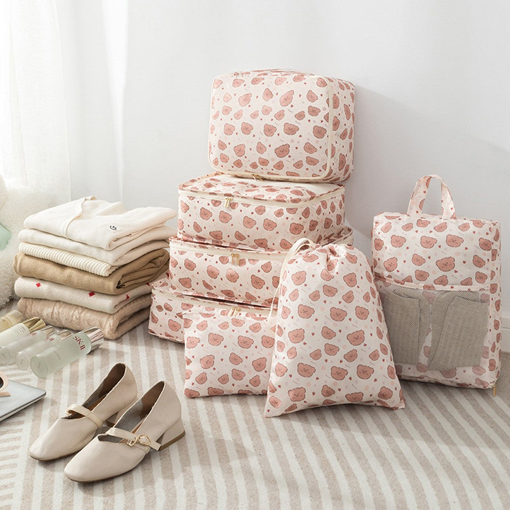7-Piece Travel Clothing Luggage Storage Bag Set - Style 1