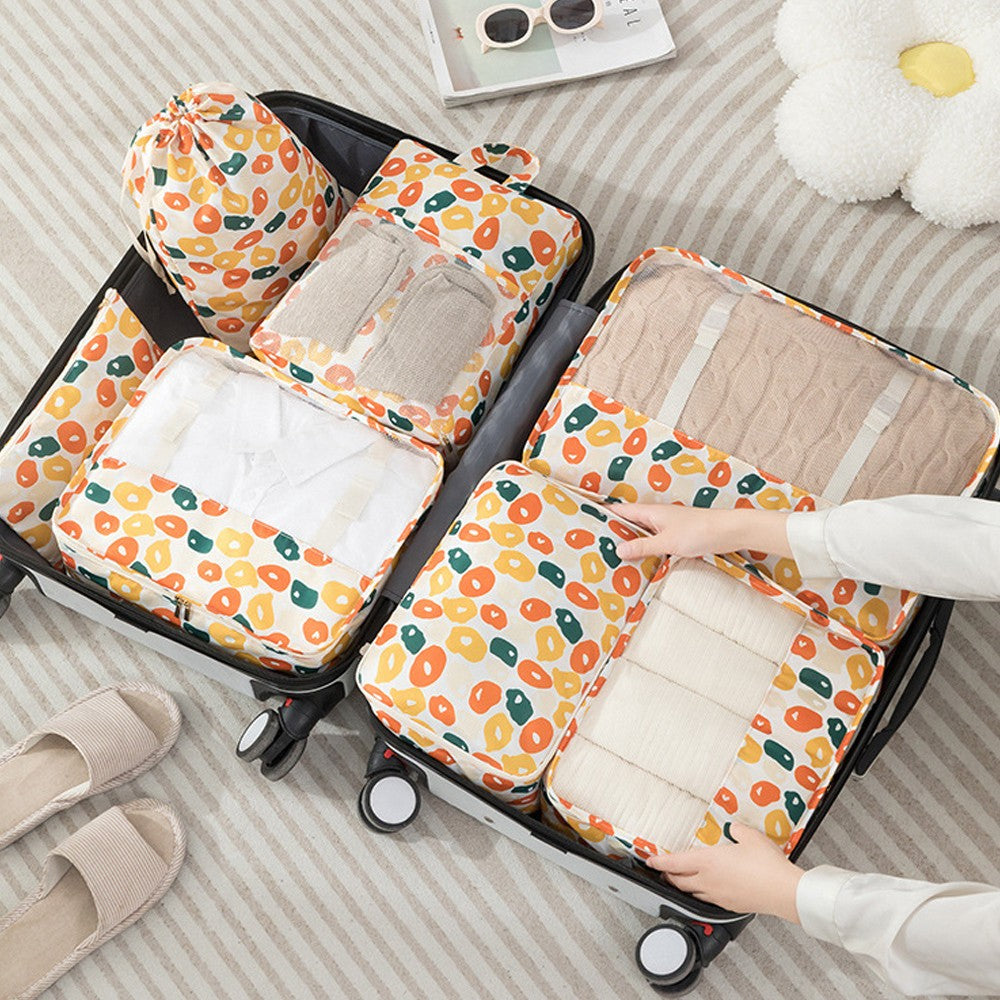 7-Piece Travel Clothing Luggage Storage Bag Set - Style 2