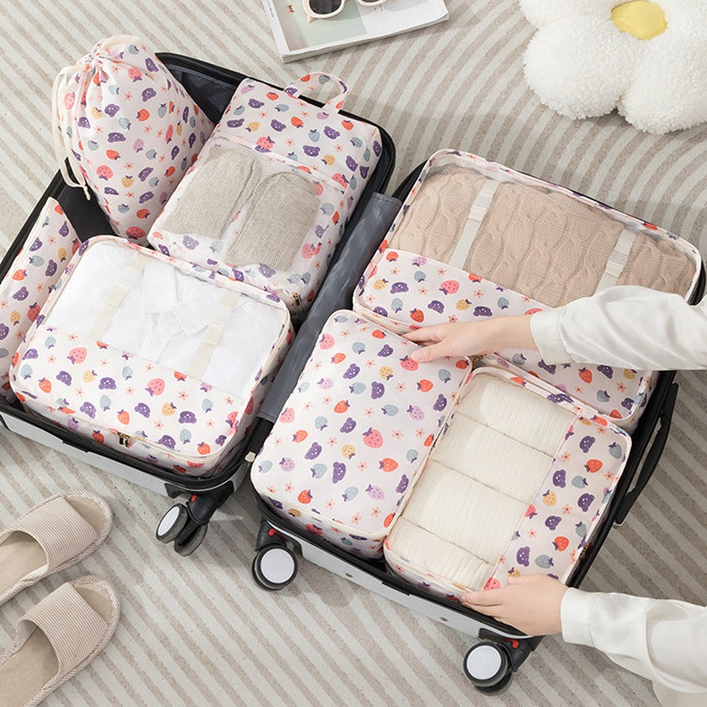 7-Piece Travel Clothing Luggage Storage Bag Set - Style 3
