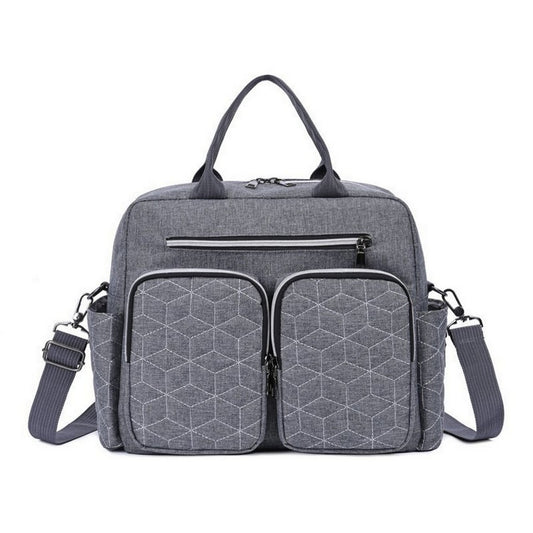 Baby Diaper Bag Nappy Handbag Mummy Bag Shoulder Travel Luggage Bag - Grey
