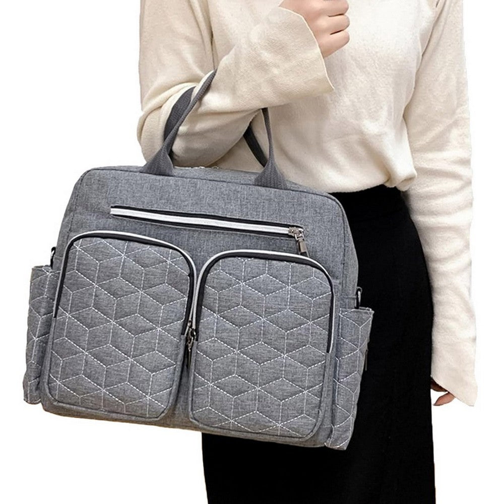 Baby Diaper Bag Nappy Handbag Mummy Bag Shoulder Travel Luggage Bag - Grey