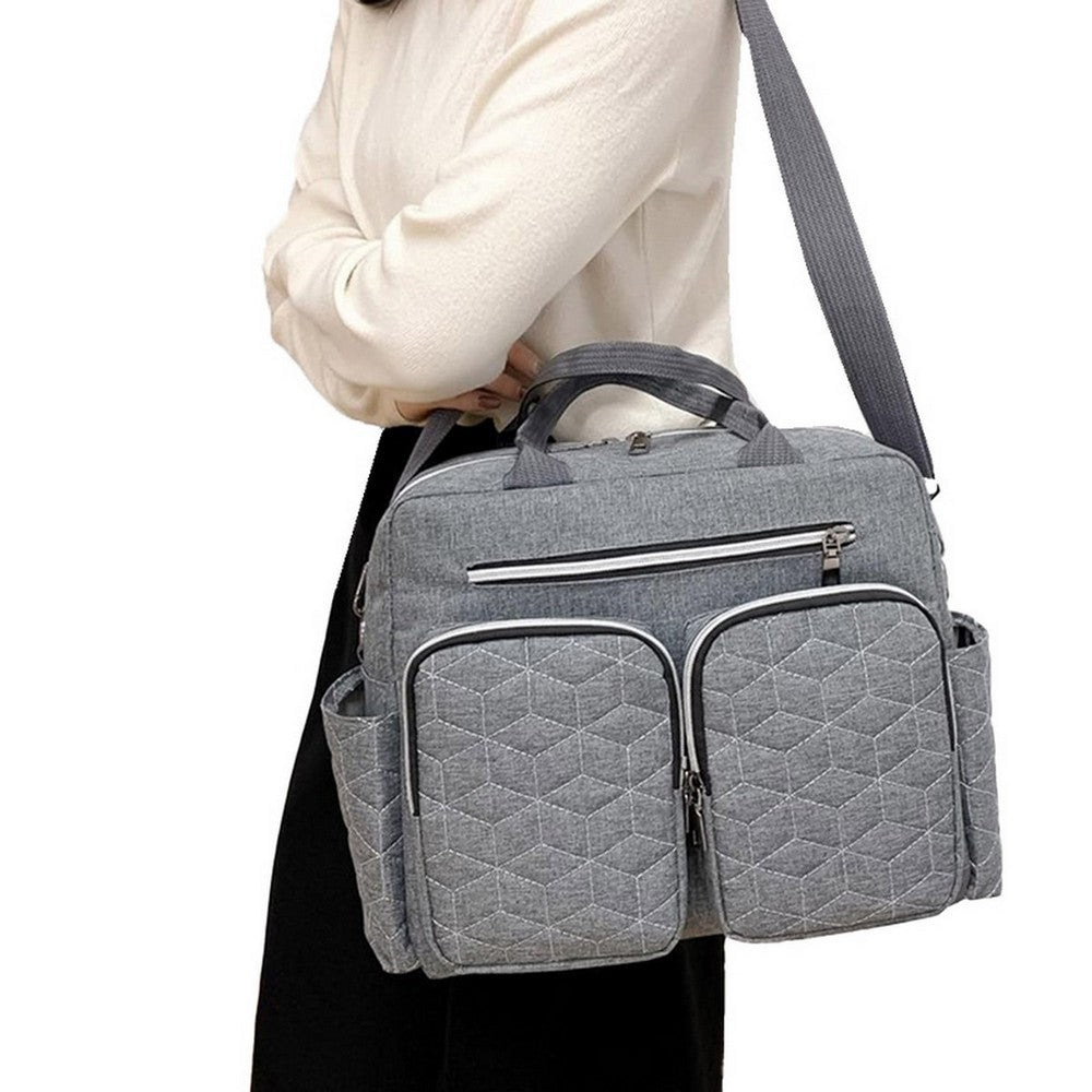 Baby Diaper Bag Nappy Handbag Mummy Bag Shoulder Travel Luggage Bag - Grey