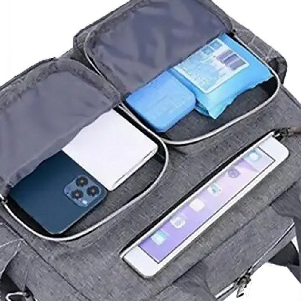 Baby Diaper Bag Nappy Handbag Mummy Bag Shoulder Travel Luggage Bag - Grey