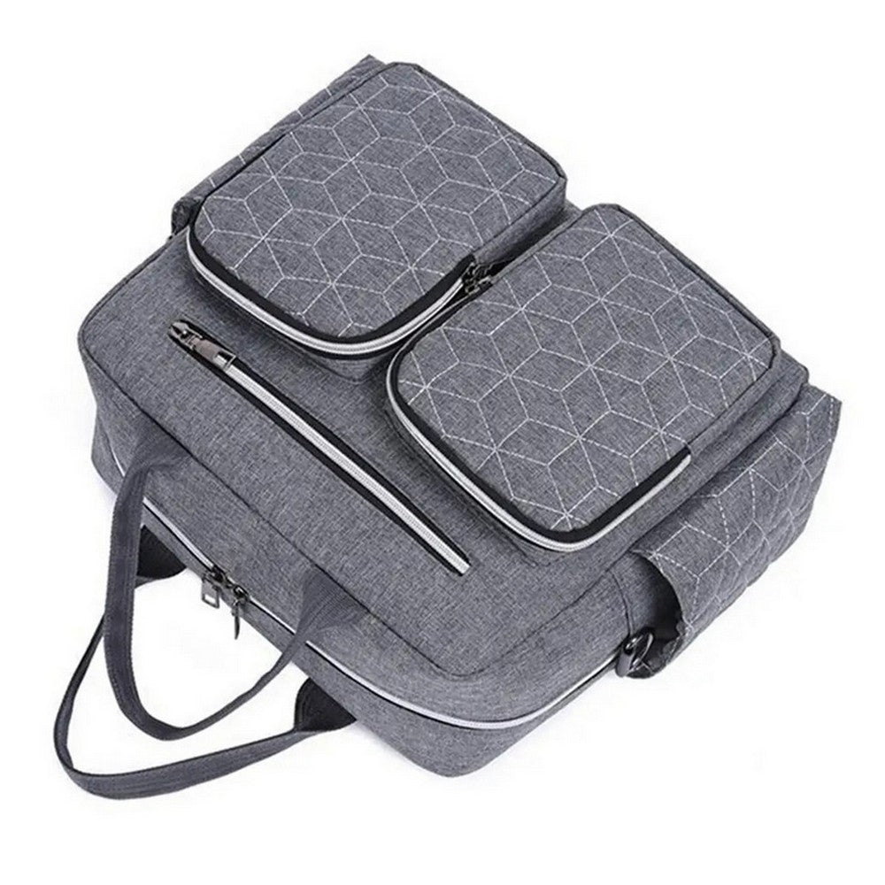 Baby Diaper Bag Nappy Handbag Mummy Bag Shoulder Travel Luggage Bag - Grey