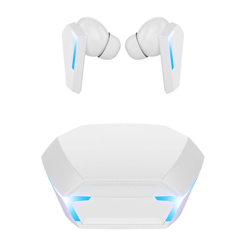Wireless Bluetooth Gaming Earphones In-Ear Headset with Breathing Light - White