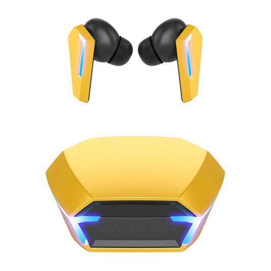 Wireless Bluetooth Gaming Earphones In-Ear Headset with Breathing Light - Yellow