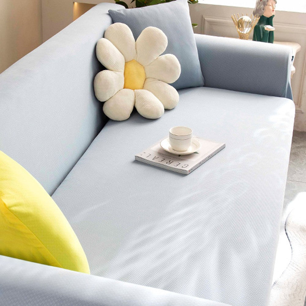 For 2-Seater Summer Cooling Stretch Sofa Cover Slipcover Couch Cover - Blue