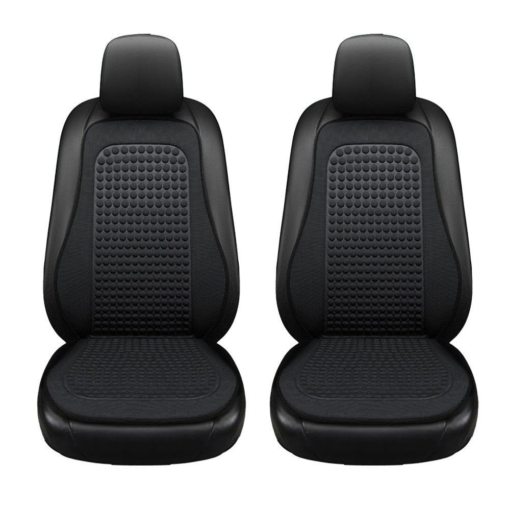 2Pcs Summer Cooling Car Seat Cushion Universal Seat Mat Protector - Black
