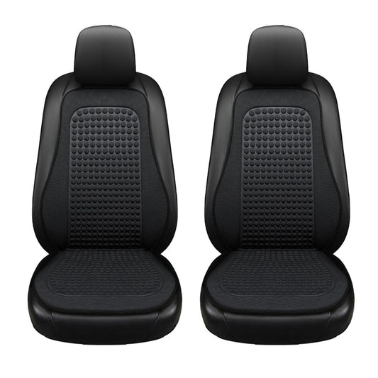2Pcs Summer Cooling Car Seat Cushion Universal Seat Mat Protector - Black
