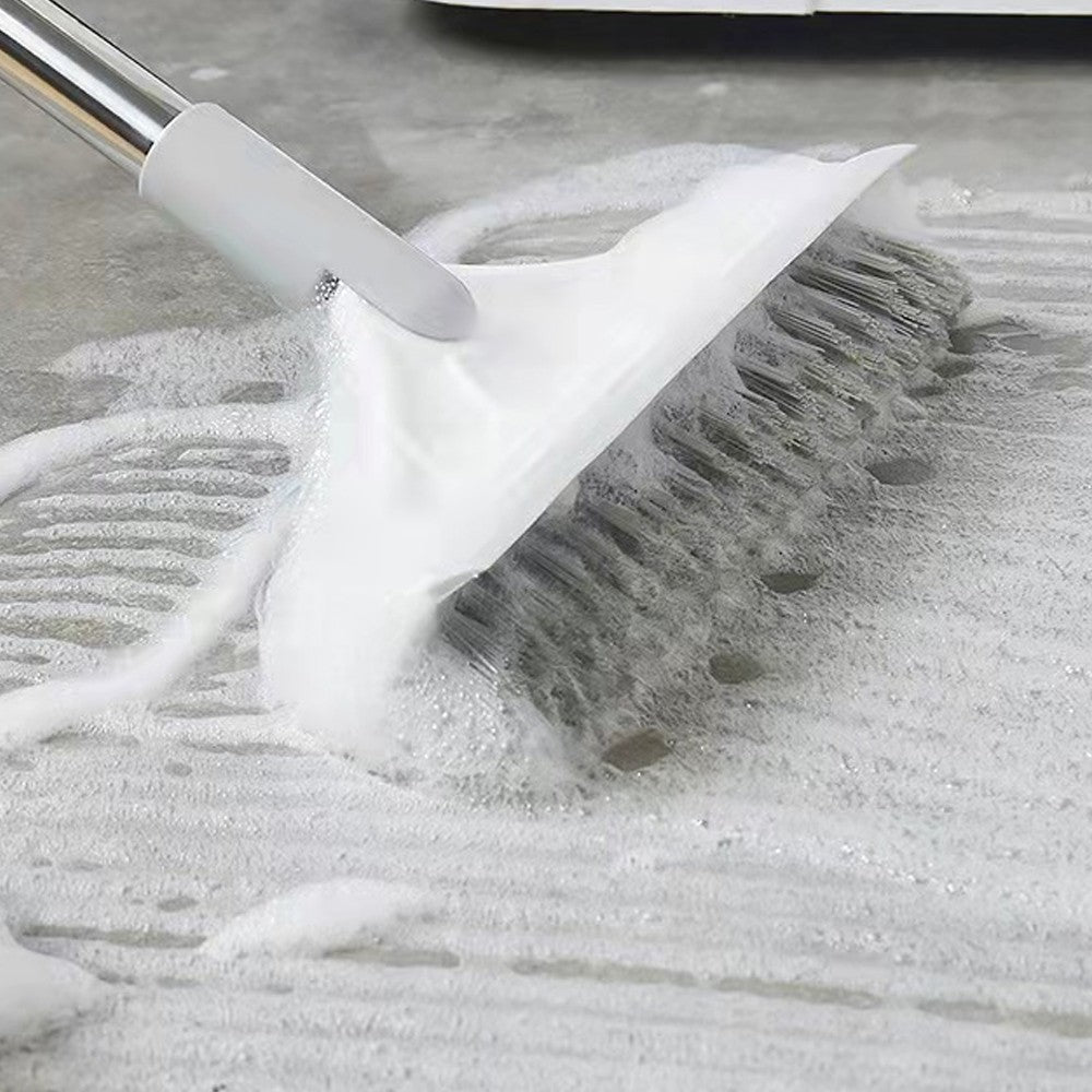 2 in 1 Floor Scrub Brush Crevice Cleaning Brush - White