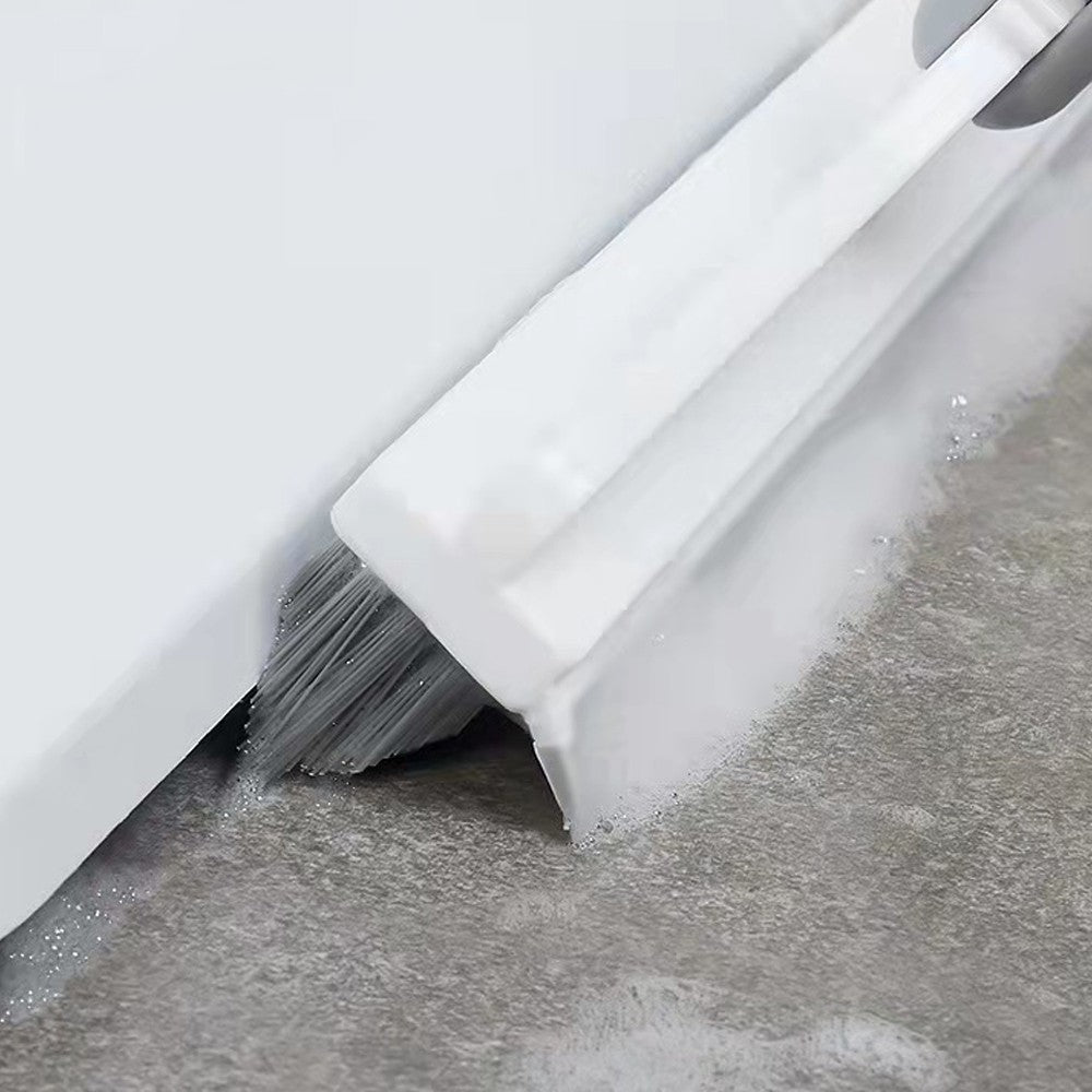 2 in 1 Floor Scrub Brush Crevice Cleaning Brush - White