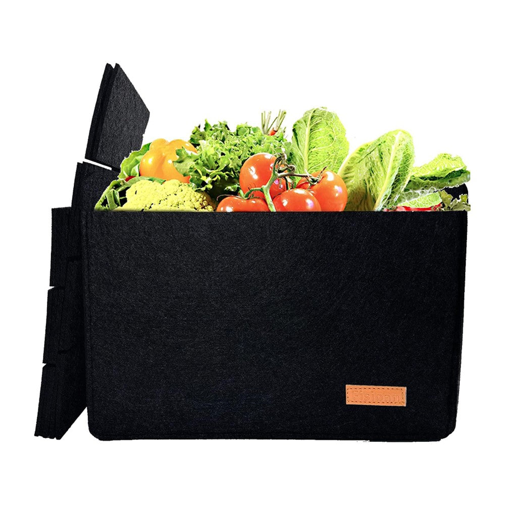 Felt Wine Tote Bag Wine Carry Case for 12 Bottle of Wines - Black