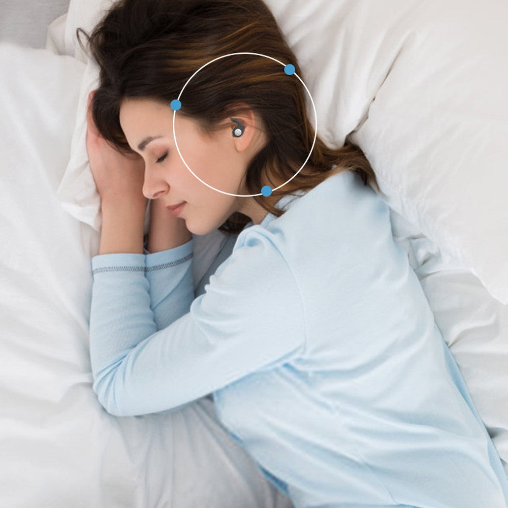 2 Pairs of Silicone Swimming Ear Plugs Sleep Noise Reduction Earplugs - Black