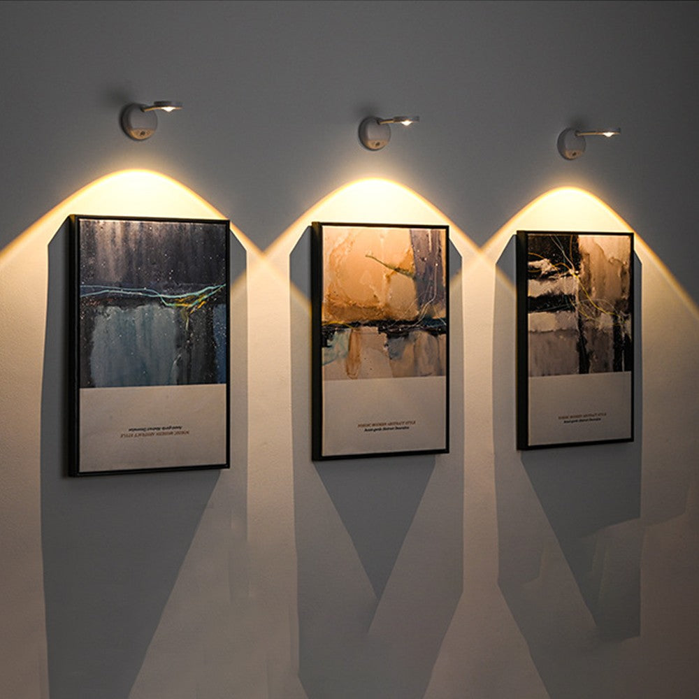 1Pc Cordless LED Sensor Wall Light USB Rechargeable Night Light - White