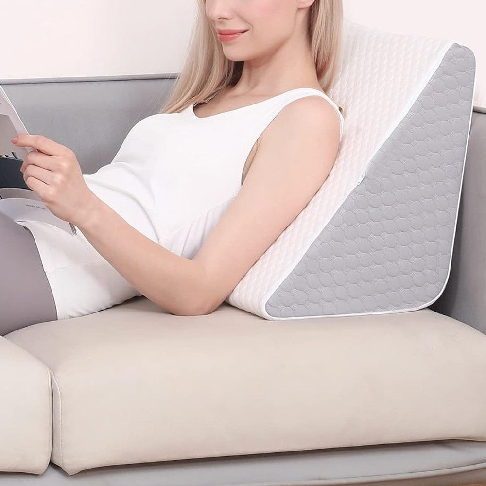 Bed Wedge Pillow Elevated Support Triangle Bed Pillow with Washable Cover