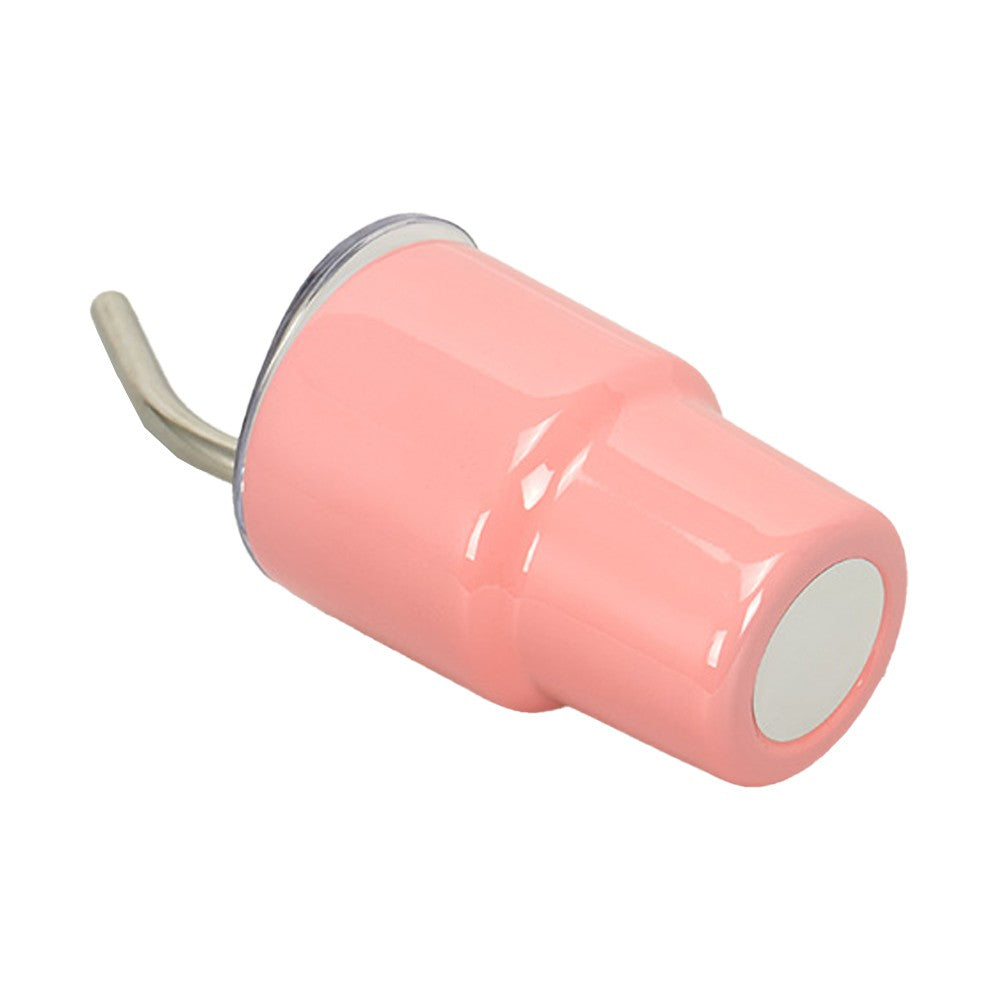3Pcs 2oz Mini Stainless Steel Tumbler Cup with Straw and Lid for Party - Green+White+Pink