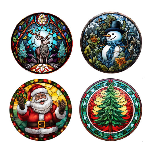 4Pcs Static Cling Window Sticker Glass Mirror Art Decal - Set 2