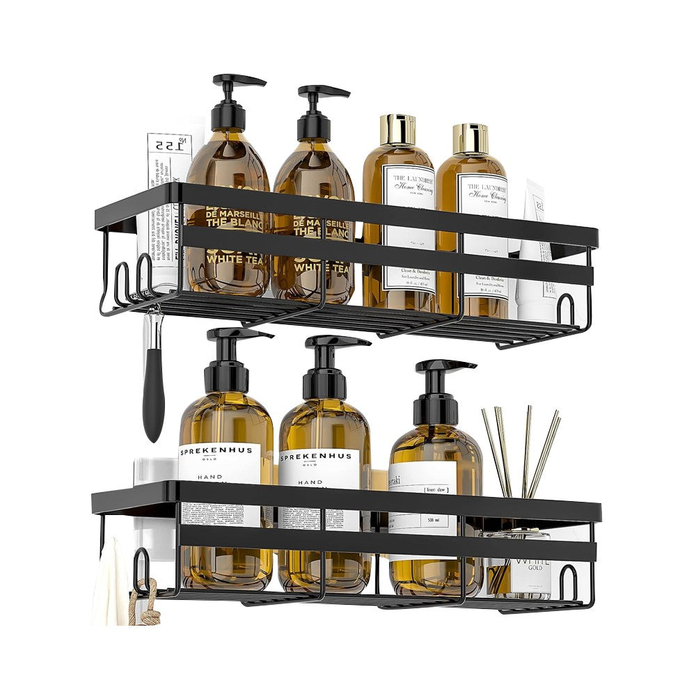 2-Piece Bathroom Shower Organizer Rack Storage Shelf Basket - Style B