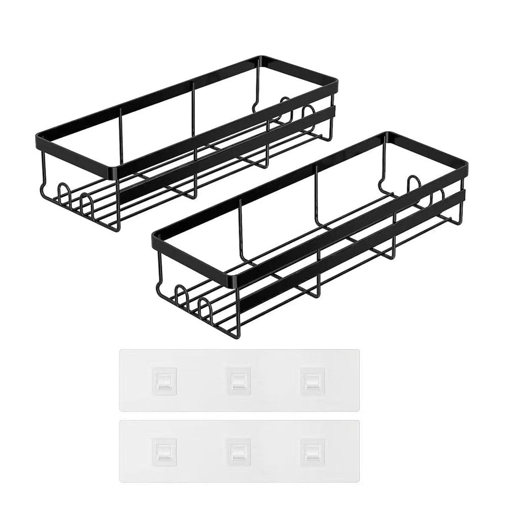 2-Piece Bathroom Shower Organizer Rack Storage Shelf Basket - Style B