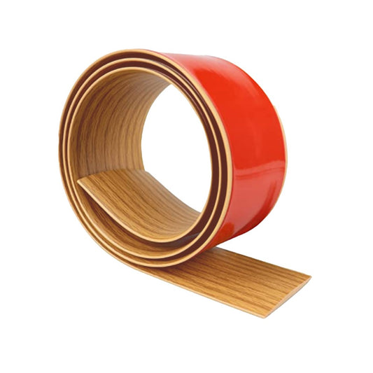 1Pc 1M Self Adhesive Wood Grain Floor Transition Strip Divider Strip - Brown