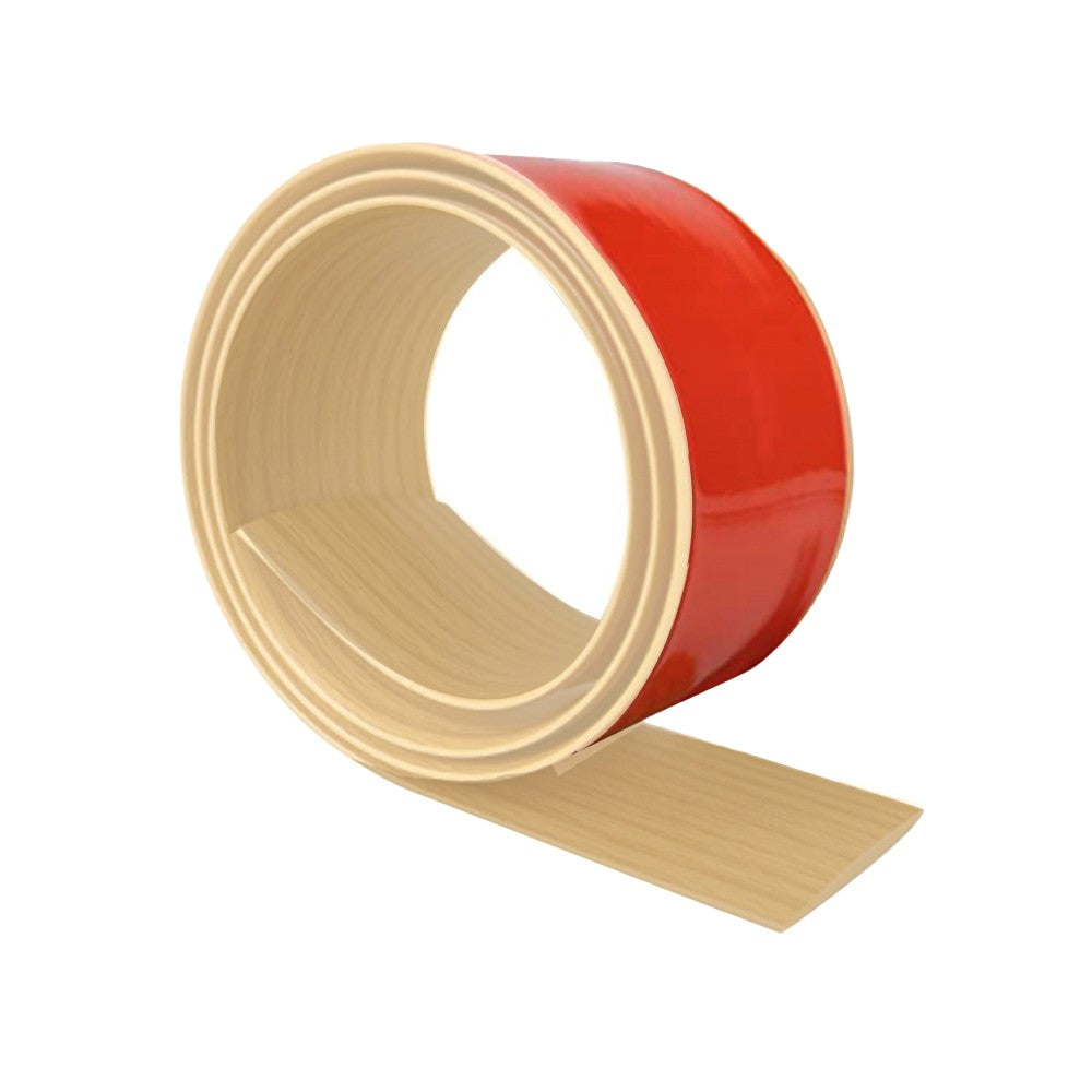 1Pc 1M Self Adhesive Wood Grain Floor Transition Strip Divider Strip - Yellow