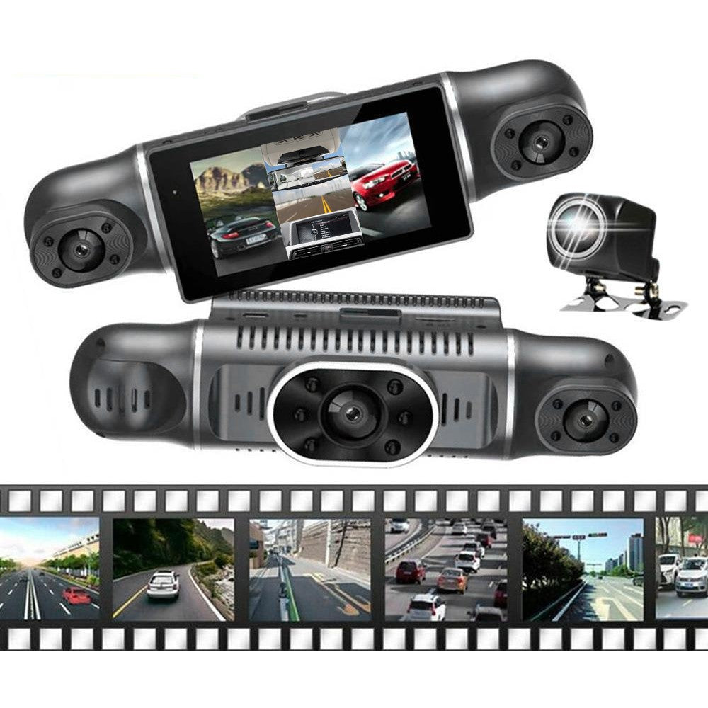 1080P HD 4 Channel 12V Car Dash Camera Night Vision Camera with 32GB TF Card
