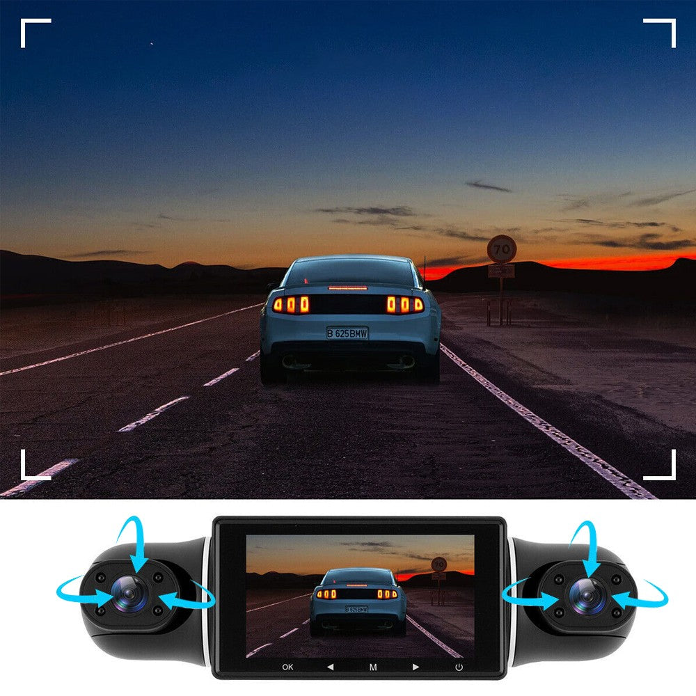 1080P HD 4 Channel 12V Car Dash Camera Night Vision Camera with 32GB TF Card
