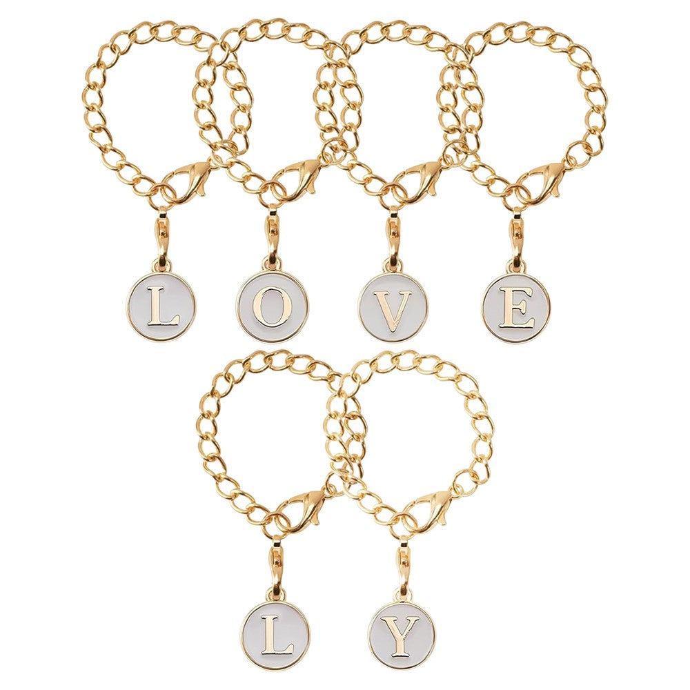 Set of 6 Letter Charm Accessories for Stanley Cup