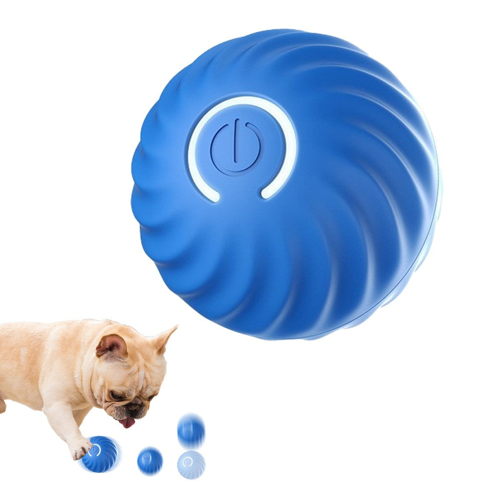 Interactive Dog Toy Automatic Moving Rolling Ball Toy for Small Dogs - Blue