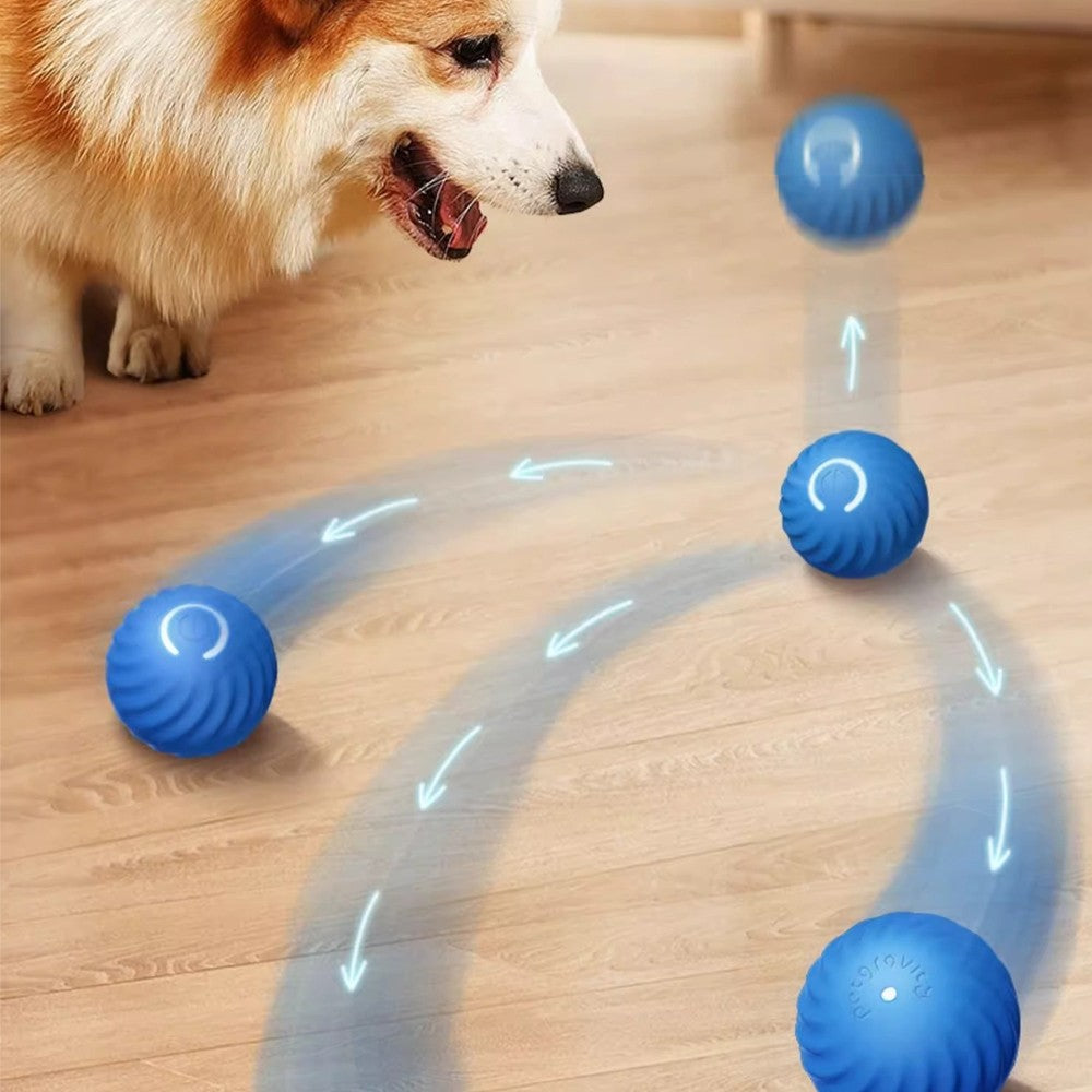 Interactive Dog Toy Automatic Moving Rolling Ball Toy for Small Dogs - Blue