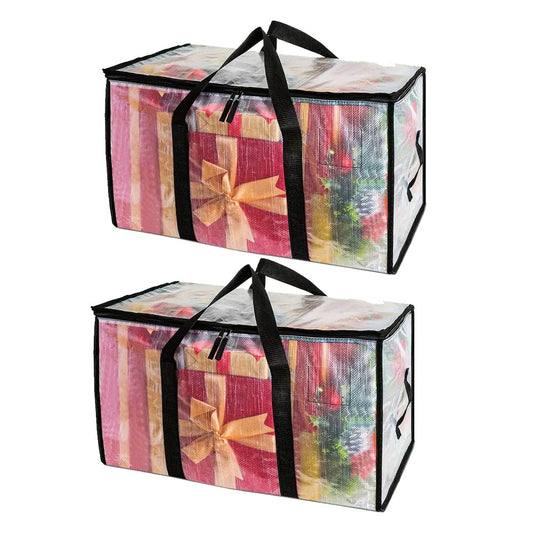 2Pcs Christmas Tree Ornaments Storage Bag Christmas Decorations Organizer