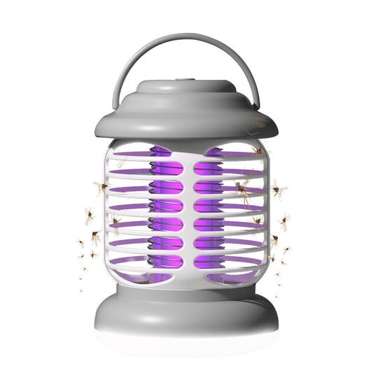 1Pc 3-in-1 Portable Electric Mosquito Killer Lamp Mosquito Zapper Trap - Grey