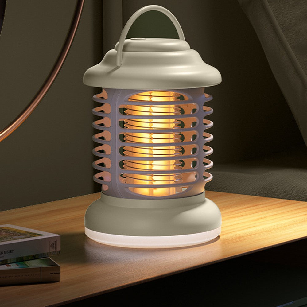 1Pc 3-in-1 Portable Electric Mosquito Killer Lamp Mosquito Zapper Trap - Grey