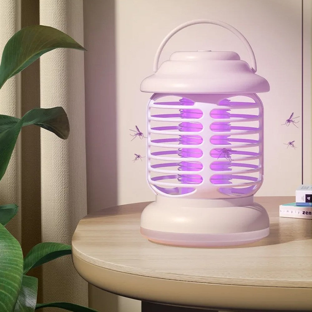 1Pc 3-in-1 Portable Electric Mosquito Killer Lamp Mosquito Zapper Trap - Khaki