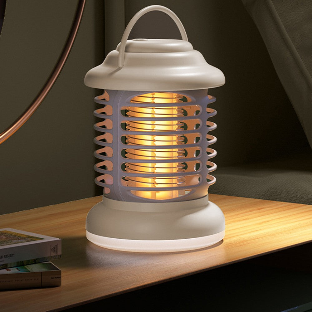 1Pc 3-in-1 Portable Electric Mosquito Killer Lamp Mosquito Zapper Trap - Khaki