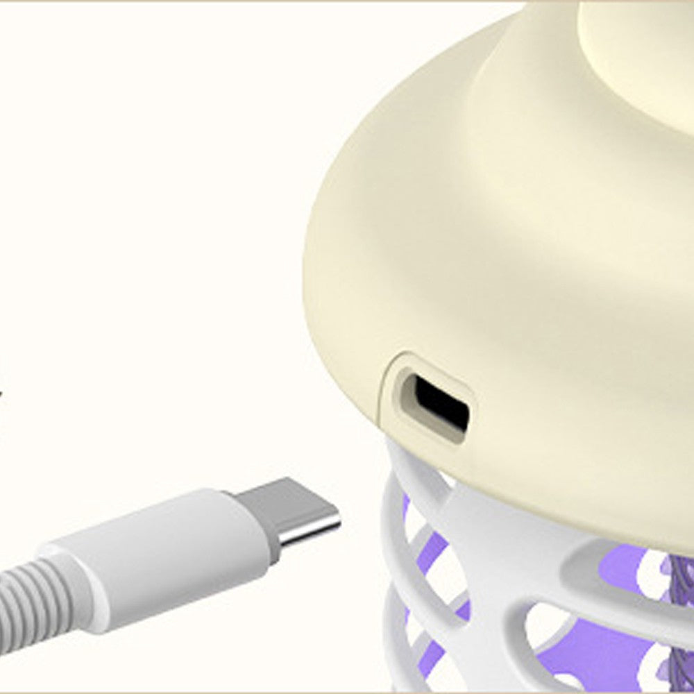 1Pc 3-in-1 Portable Electric Mosquito Killer Lamp Mosquito Zapper Trap - Khaki