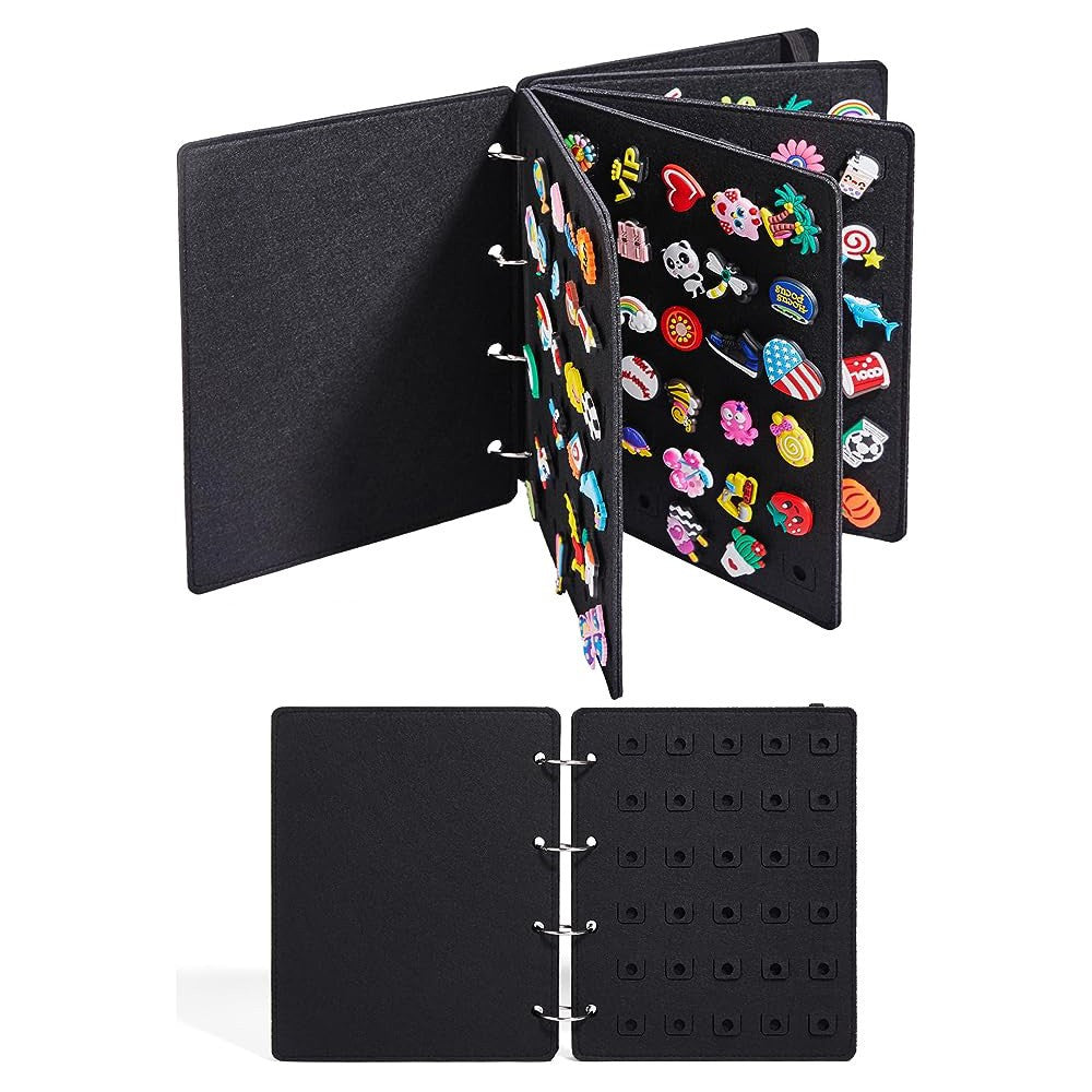 Shoe Charms Organizer Croc Charms Display Holder - Black