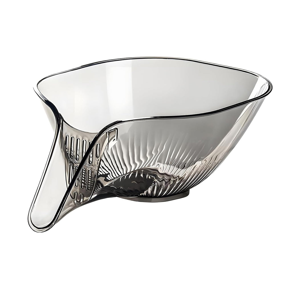 2 X Kitchen Drain Baskets Strainer Bowls Drainage Basket Funnel Grey