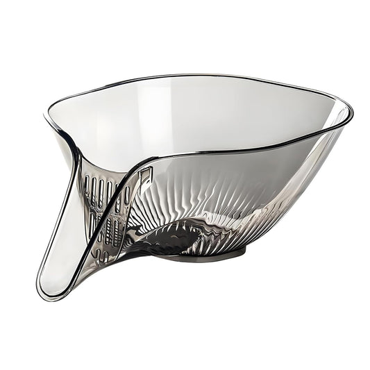 2 X Kitchen Drain Baskets Strainer Bowls Drainage Basket Funnel Grey