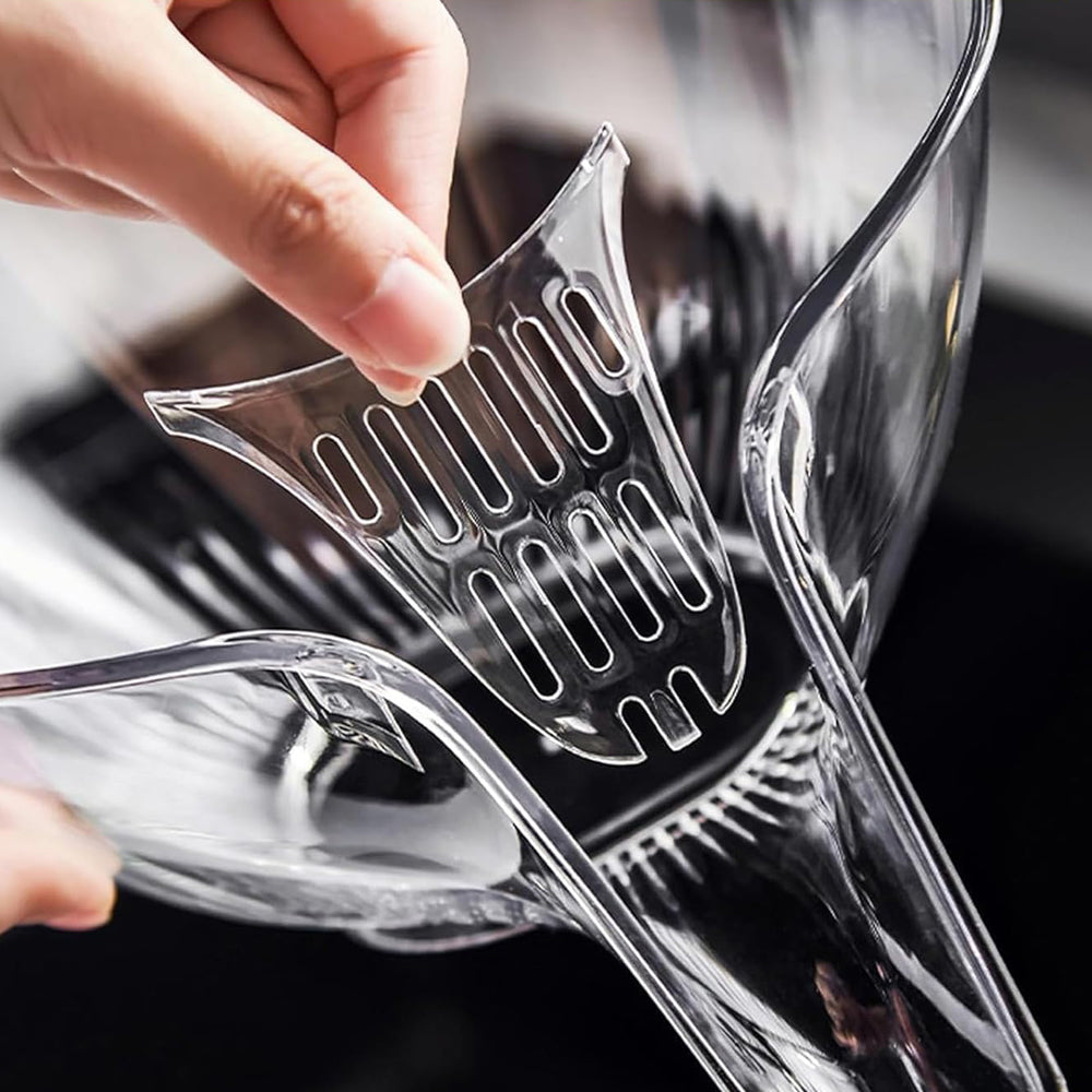 2 X Kitchen Drain Baskets Strainer Bowls Drainage Basket Funnel Clear