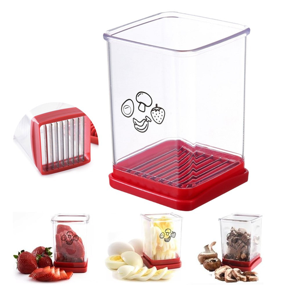 1Pc Fruit and Vegetable Speed Slicer Stainless Steel Cup Slicer Kitchen Gadget