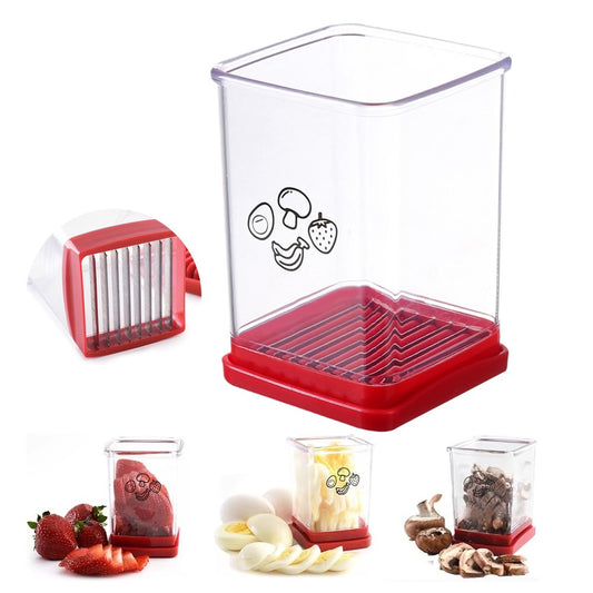 1Pc Fruit and Vegetable Speed Slicer Stainless Steel Cup Slicer Kitchen Gadget