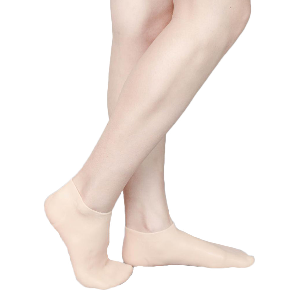 2 Pairs Reusable Silicone Socks Foot Moisturizing Socks Silicone Gel Socks