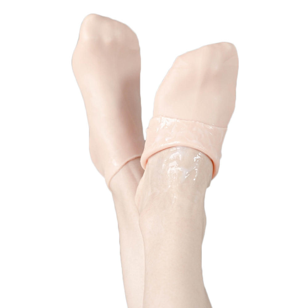 2 Pairs Reusable Silicone Socks Foot Moisturizing Socks Silicone Gel Socks