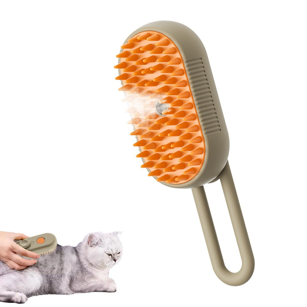 Pet Spray Massage Comb Dog Cat Hair Brush - Khaki
