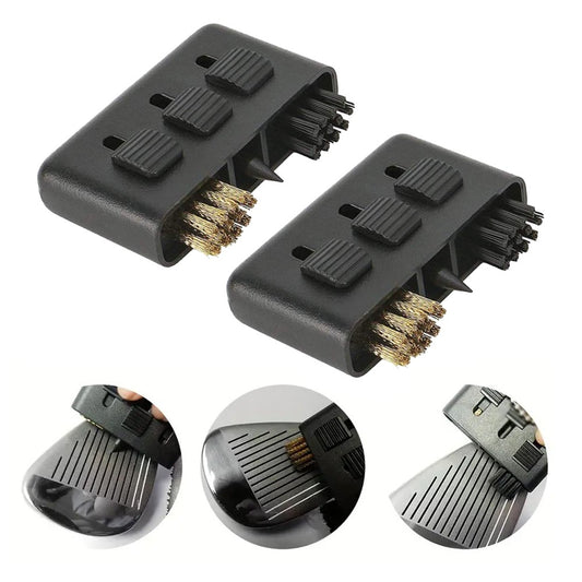 2Pcs 3-in-1 Mini Golf Club Cleaning Brush Retractable Golf Club Groove Cleaner